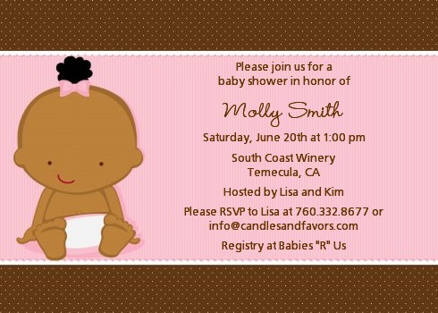 African American Baby Shower Invitation