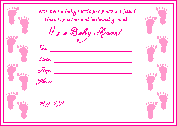 Baby Girl Shower Invitations Printable