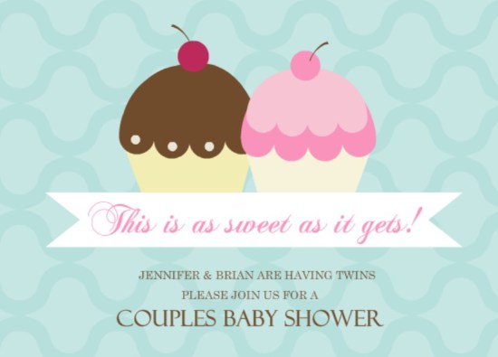 Baby Shower Invitations for Twins Cake