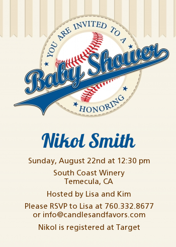 Baseball Baby Shower Invitations 2