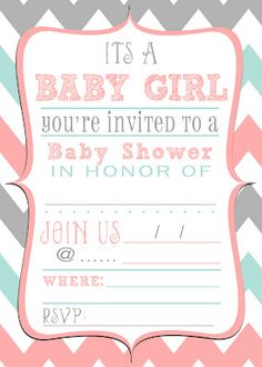 Bbay Shower Invitation Free Girl