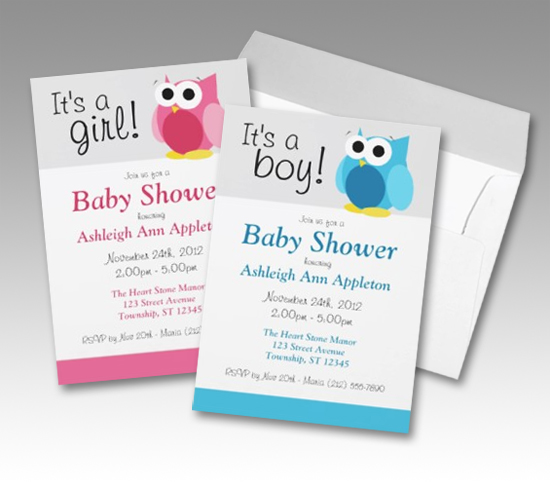 Cute Baby Shower Invitations Owl