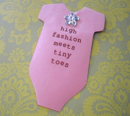 DIY Baby Shower Invitation Pink Cloth