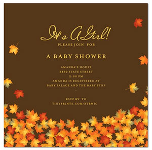 Fall Baby Shower Invitations 1