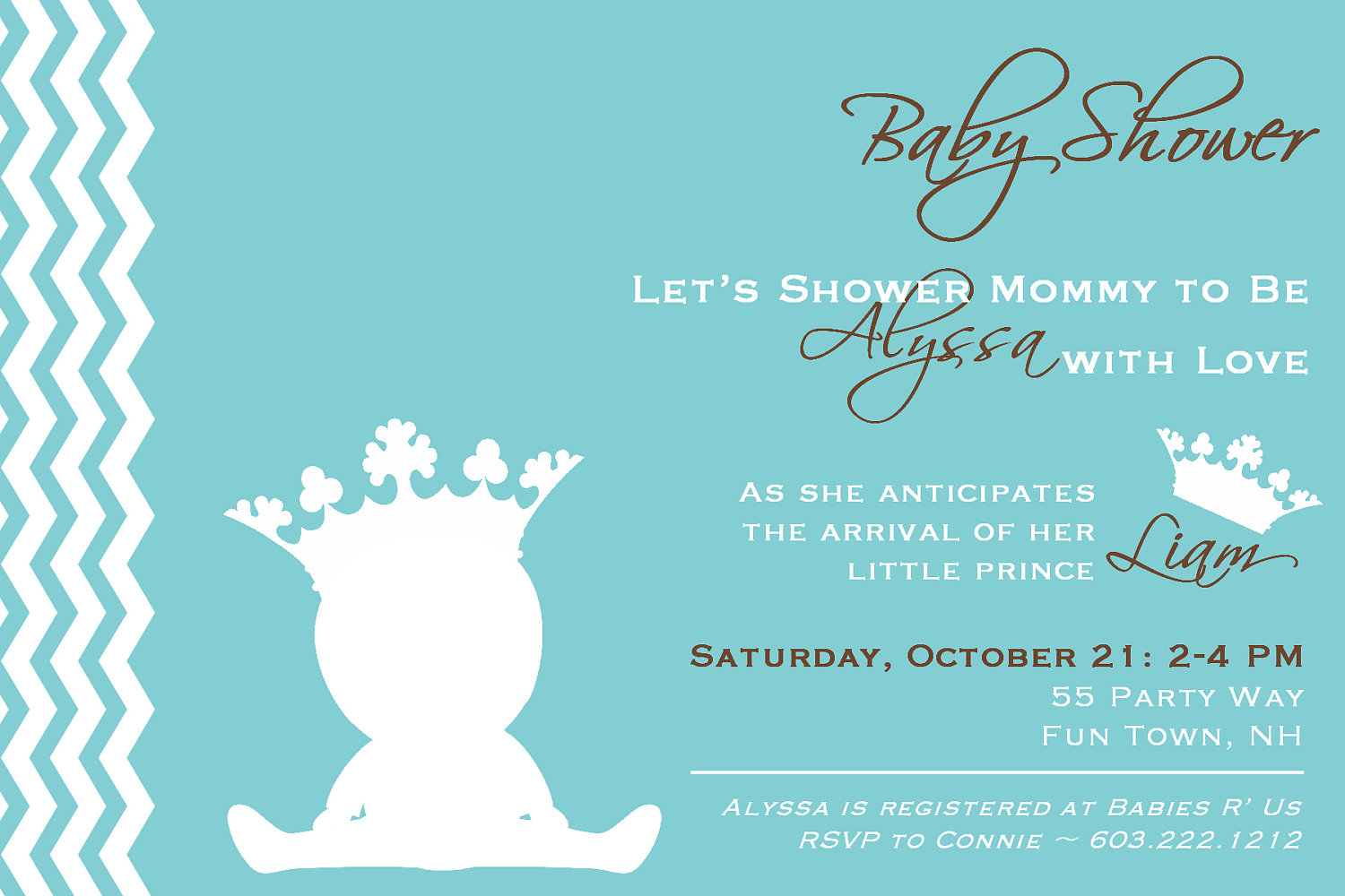 Prince Baby Shower Invitation