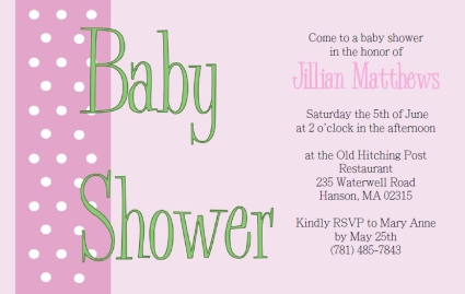 Simple Baby Shower Invitation Template Pink1