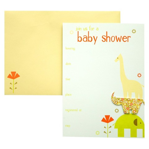 Target Baby Shower Invitations Animal
