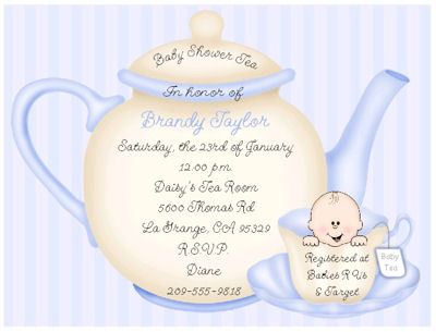Tea Party Baby Shower Invitations 3