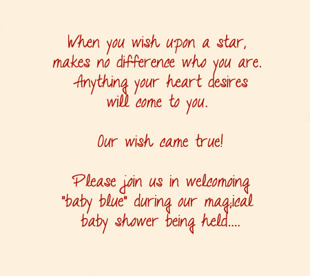 Wording for Baby Shower Invitation
