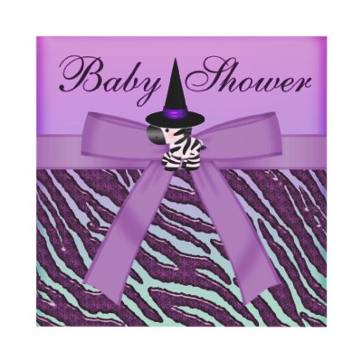 Zebra Print Baby Shower Invitations2