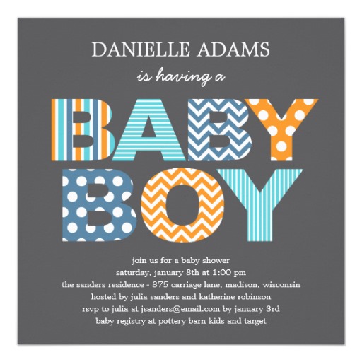 Baby Shower Boy Invitation 2