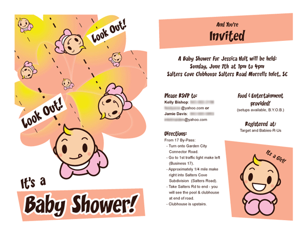 Baby Shower Email Invitation