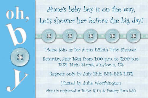 Baby Shower Invitation for Boy3