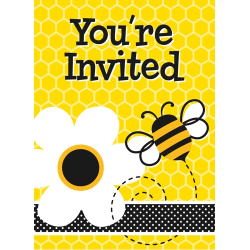 Bumblebee Baby Shower Invitations2