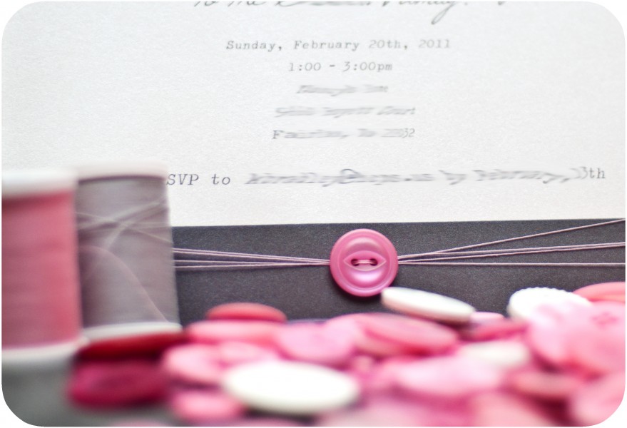 Cute as Button Baby Shower Invitation Envelope