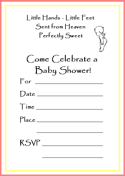 Fill In Baby Shower Invitations