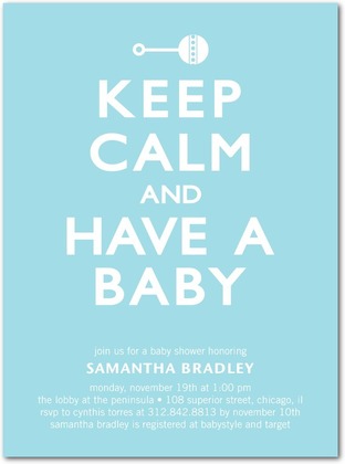 Funny Baby Shower Party Word