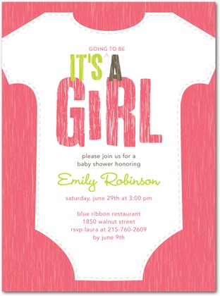 Sample Baby Shower Invittaions for Girl