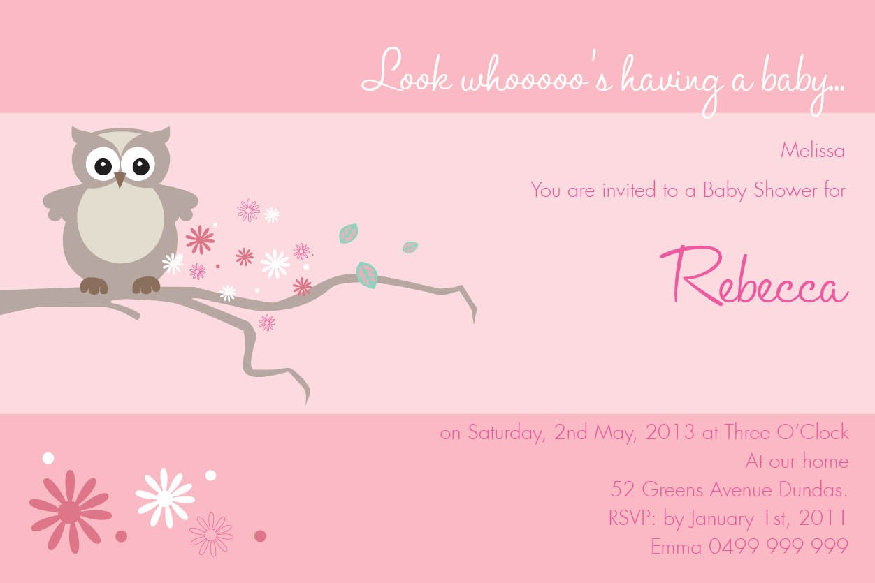 Send Out Owl Baby Shower Invitation