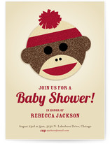 Sock Monkey Baby Shower Invitation2