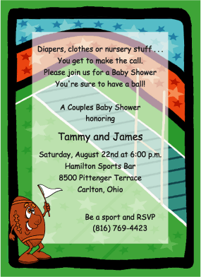 Sports Baby Shower Invitations