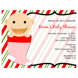 Christmas Baby Shower Invitation