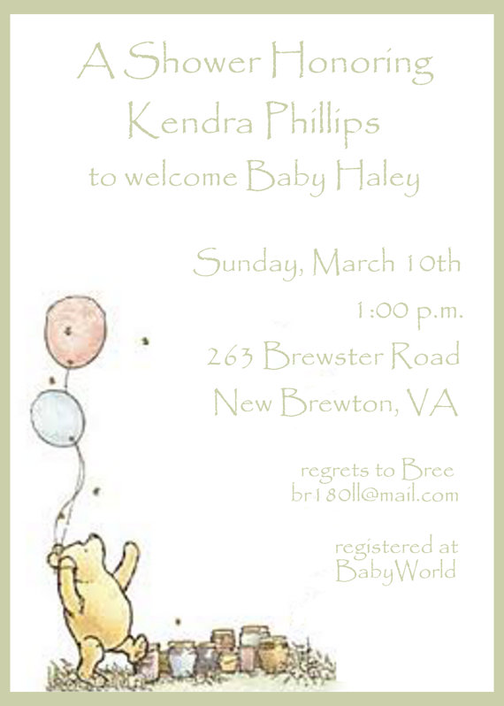 Classic Winnie The Pooh Baby Shower Invitations2
