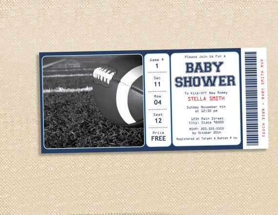 Football Baby Shower Invitations