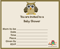 Free Printable Owl Baby Shower Invitations