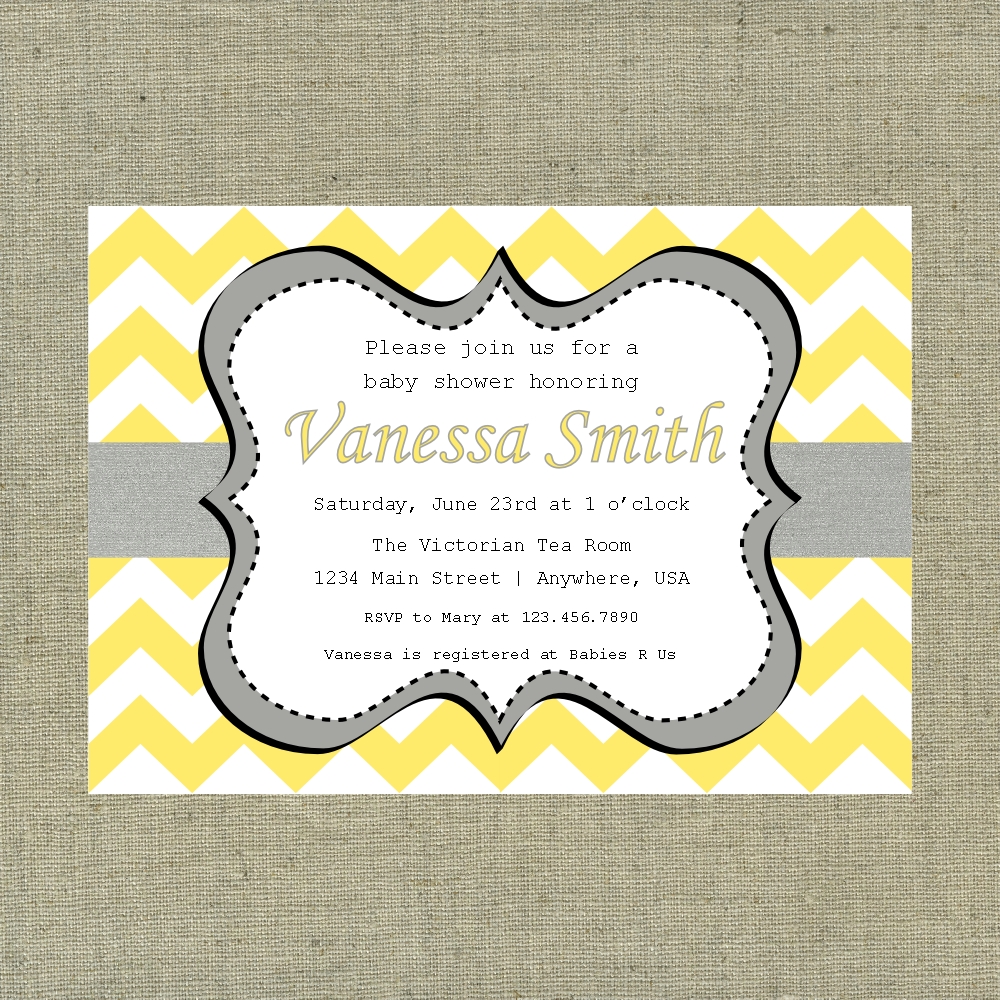 Yellow and Grey Baby Shower Invitations3