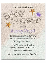 Beach Baby Shower Invitations 2