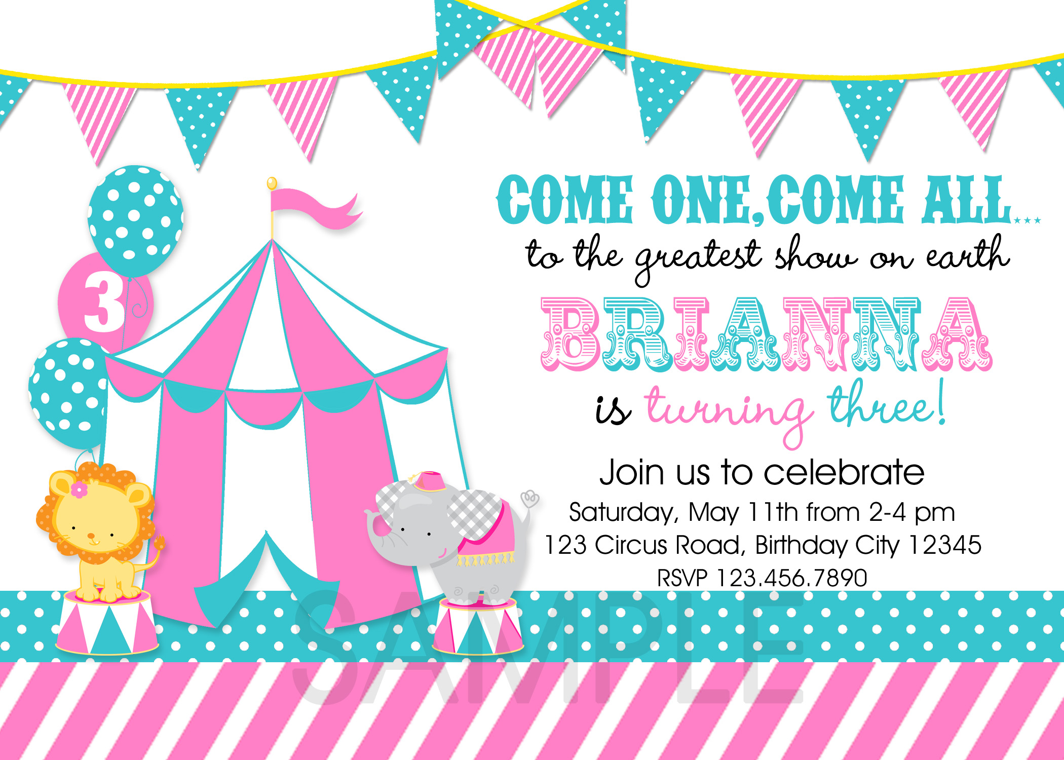 circus_invitation_pink_and_teal