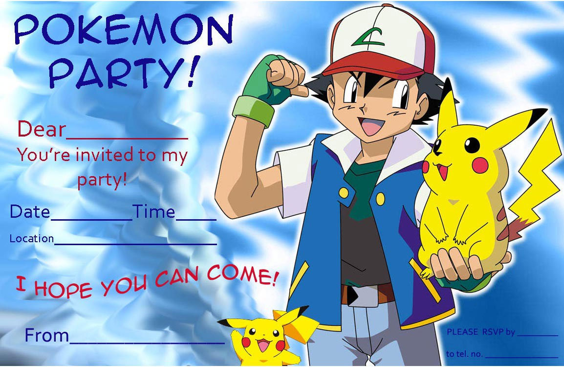 Free-Printable-Ash-and-Pikachu-Birthday-Invitation