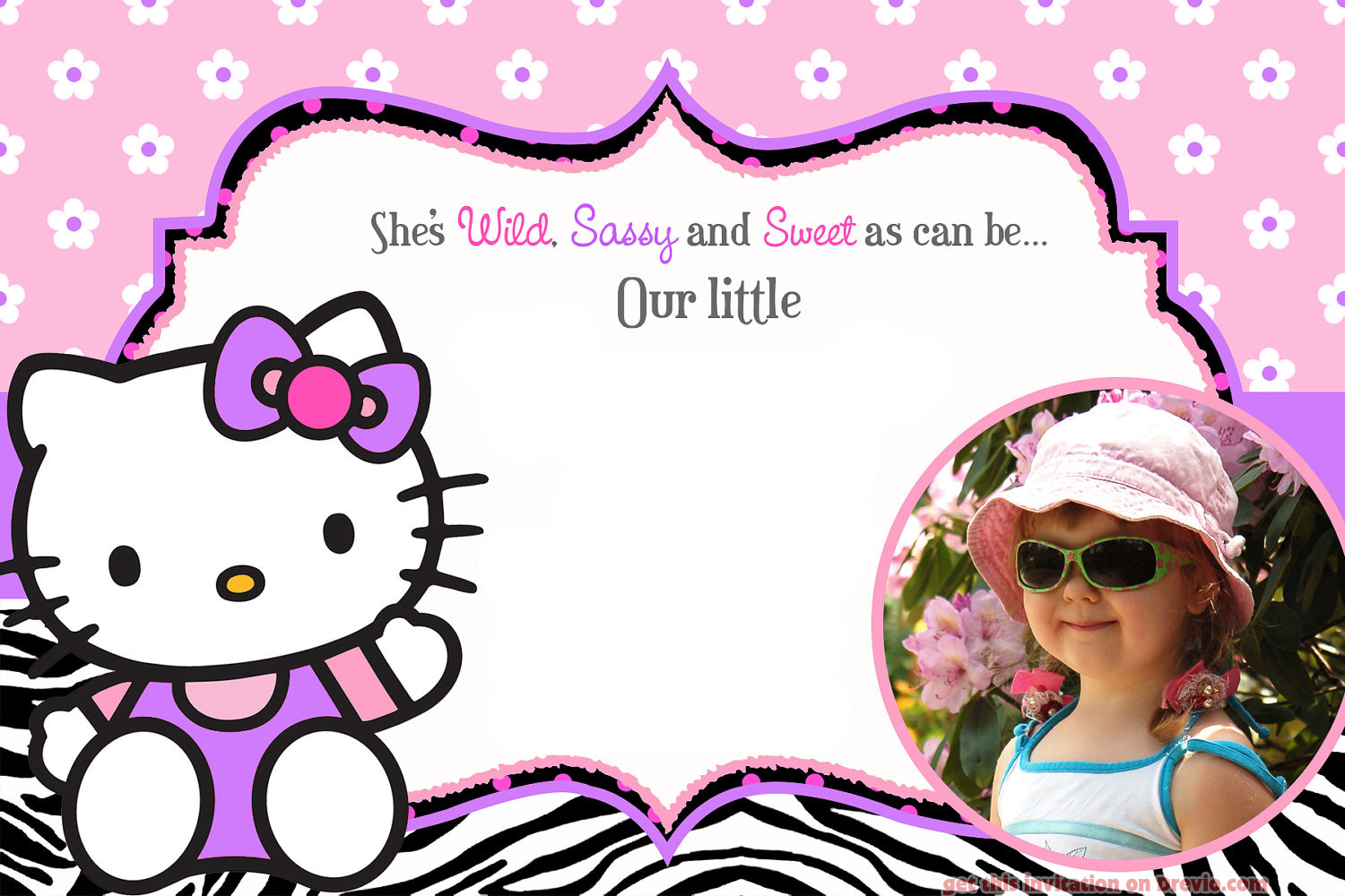 Free Printable Hello Kitty Birthday Invitation for Girl