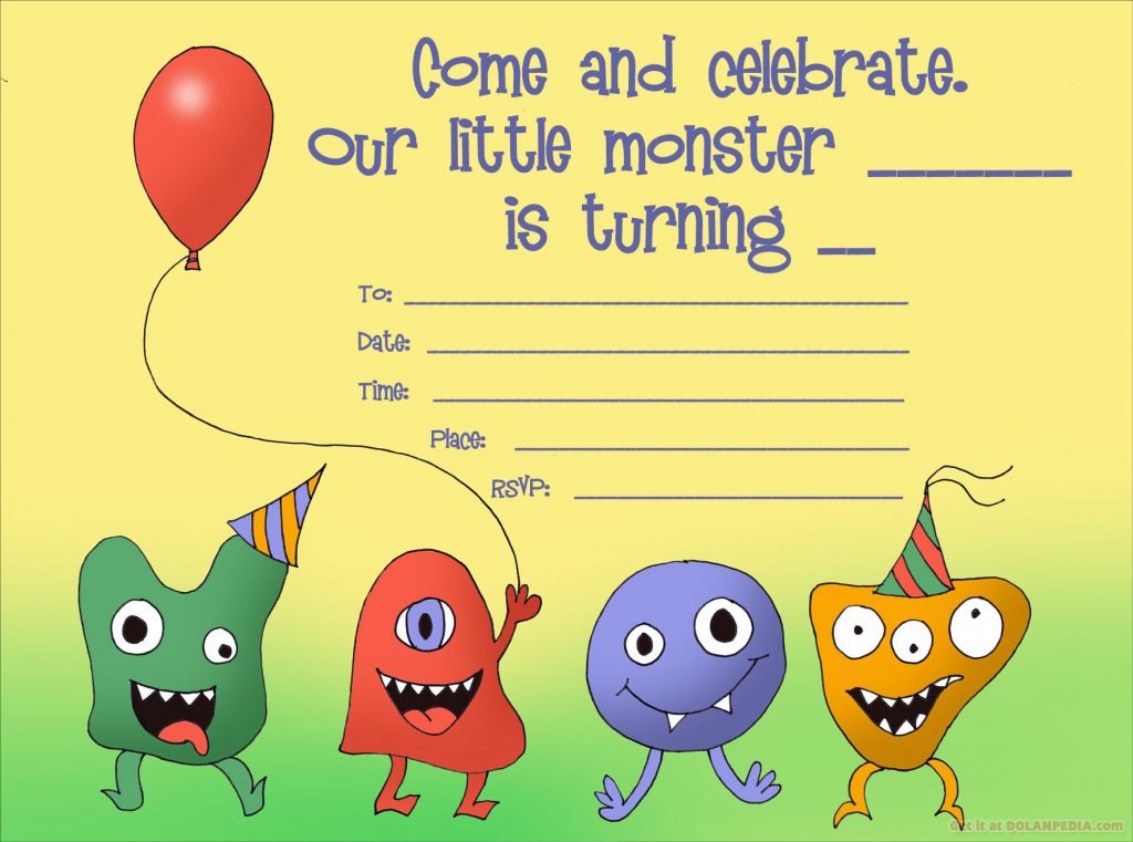 Free-Printable-Little-Monsters-Birthday-Invitation