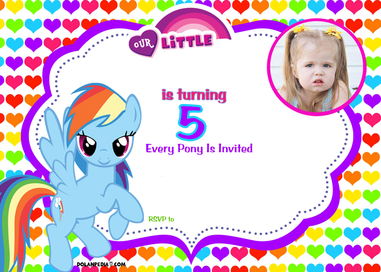 Free-Little-Pony-5th-Birthday-Invitation-Template