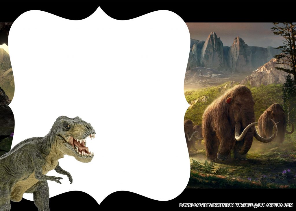 Free Printable Dinosaur Templates With Giant Mammoth