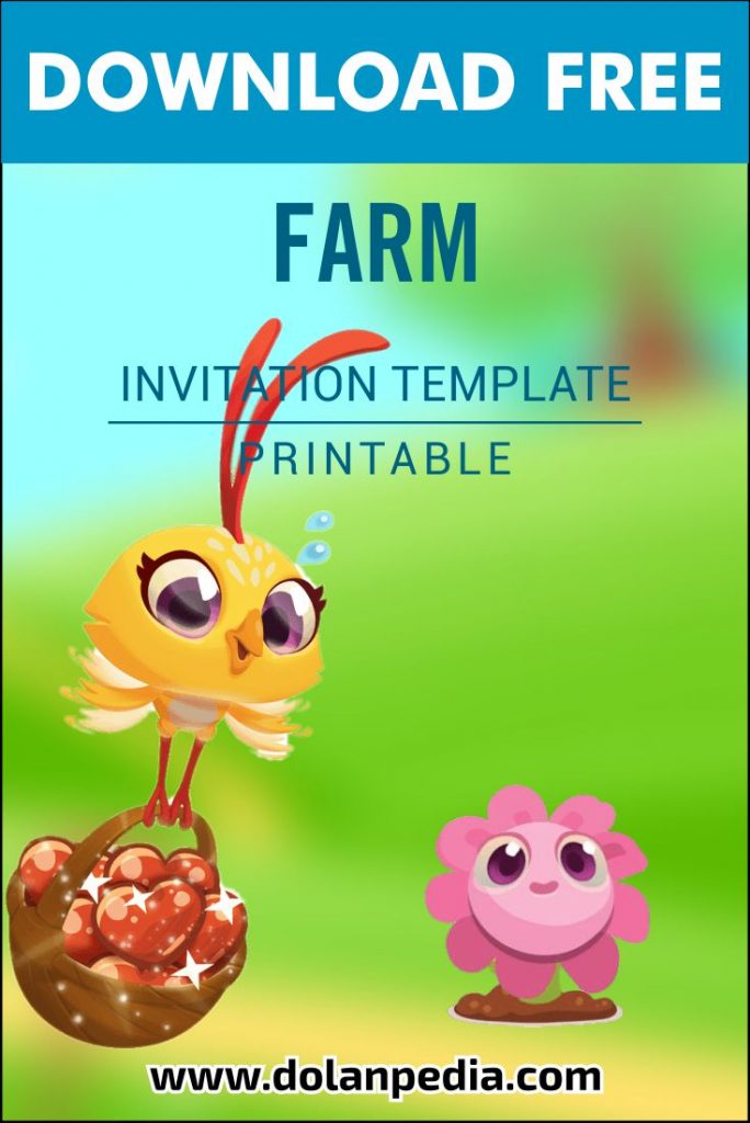 Free Printable Farm Heroes Invitation Templates