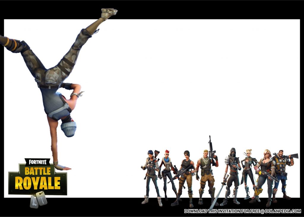 Free Printable Fortnite Invitation Templates With Dance Moves