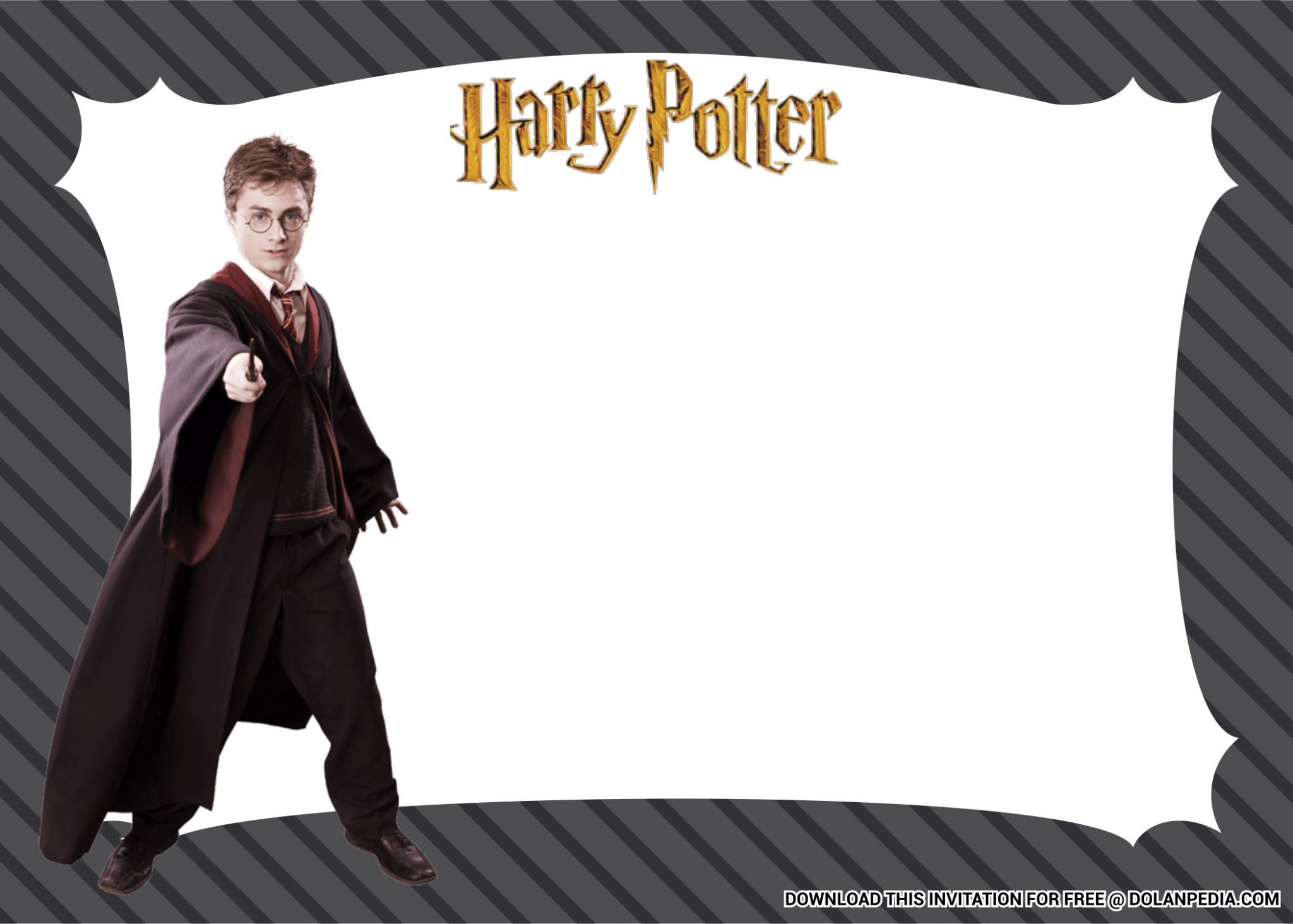 (FREE Printable) – Harry Potter Birthday Party Invitation Templates ...