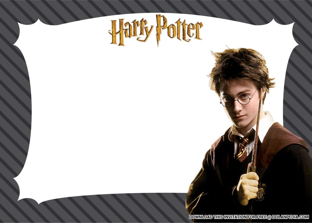 Free Printable Harry Potter Invitation Templates With Gray Background