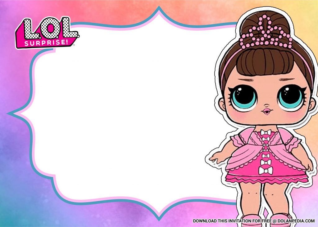 Free Printable LOL Surprise Invitation Templates With Princess Doll