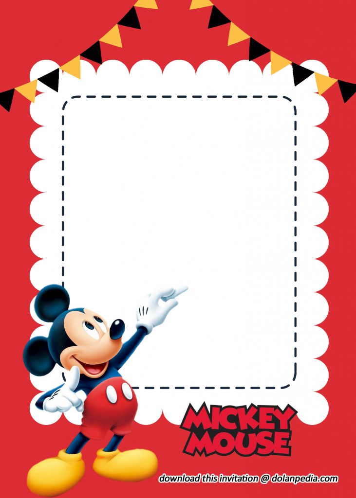 Free Printable Mickey Mouse Invitation Templates | DOLANPedia Invitation