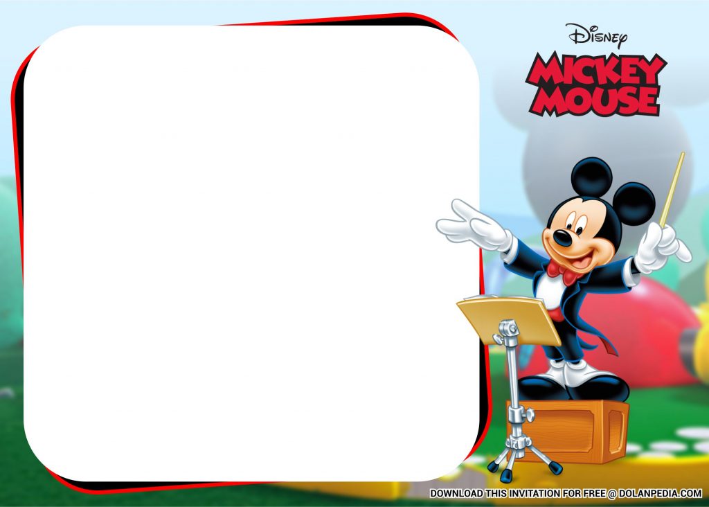 Free Printable Mickey Mouse Invitation Templates With Mickey Choir