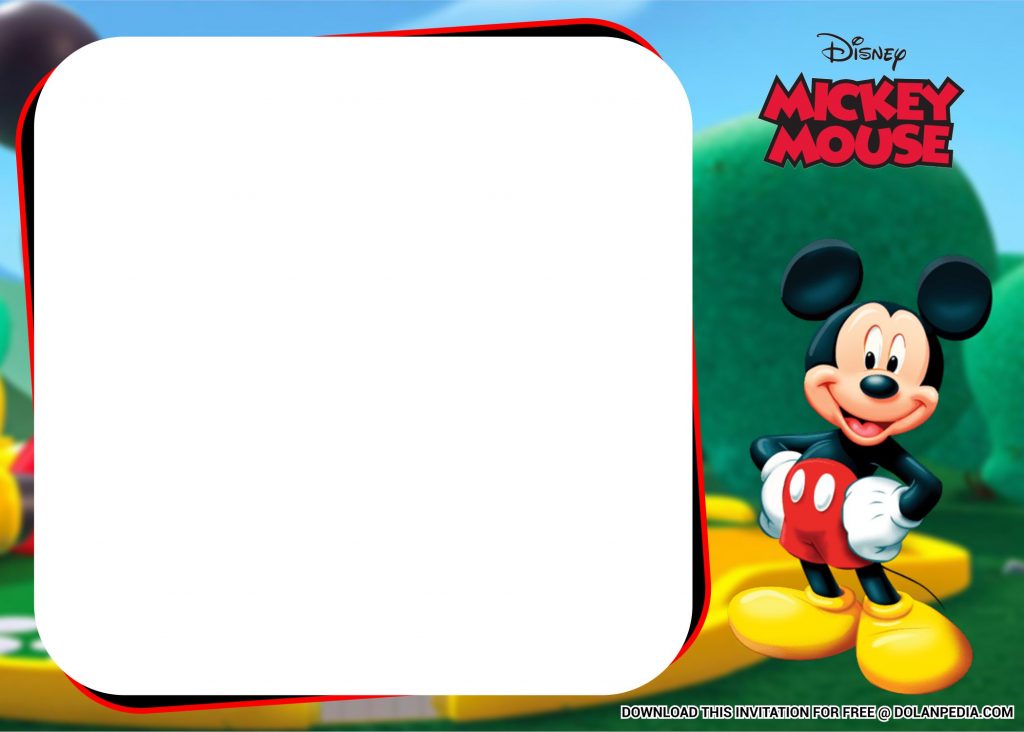 Free Printable Mickey Mouse Invitation Templates With Text Box