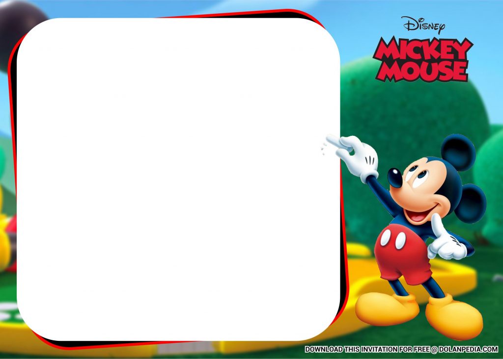 Free Printable Mickey Mouse Invitation Templates With Landscape