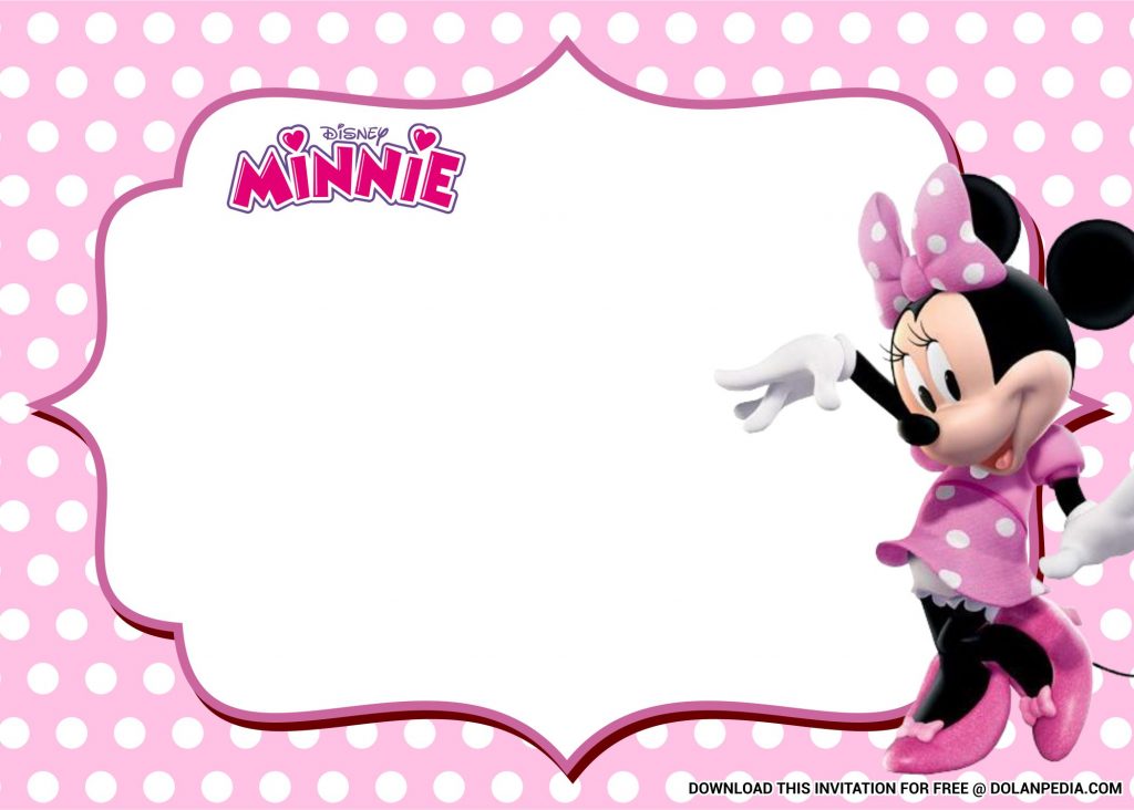 Free Printable Minnie Mouse Templates With Pink Dress and Bow tie