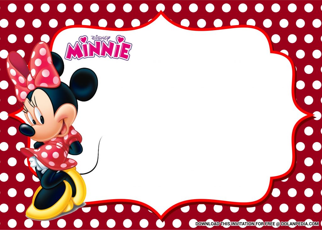 Free Printable Minnie Mouse Templates With Red Polkadot Dress
