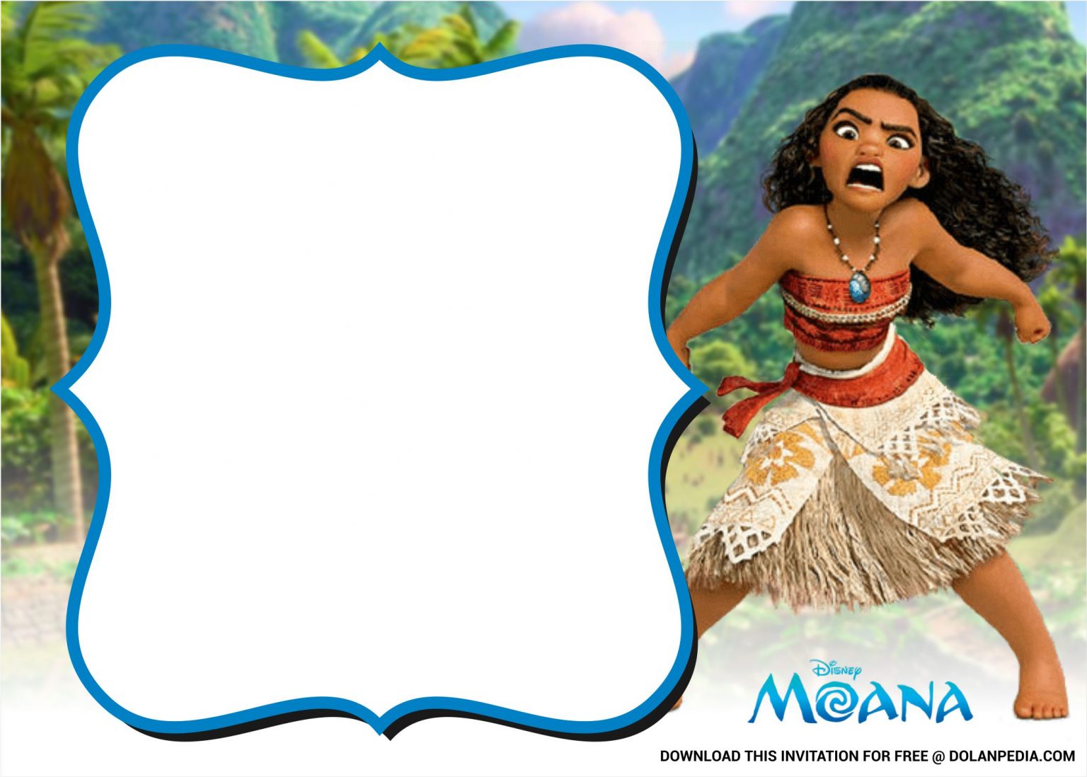 (FREE Printable) – Moana Birthday Party Invitation Templates | Dolanpedia