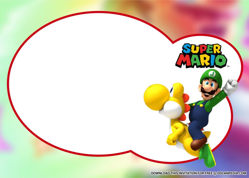 Free Printable Super Mario Templates With Yellow Yoshi